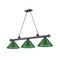 Z-Lite Cordon 3 Light Billiard, Bronze Plate & Green 2306-3BP-ARG - alternate 5